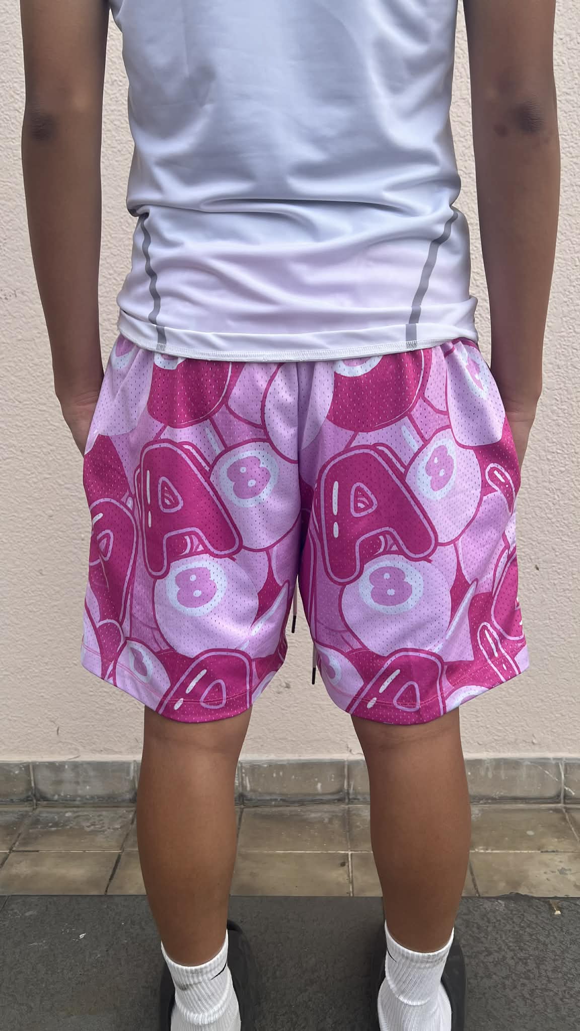 8 Ball Mesh Shorts (Pink)