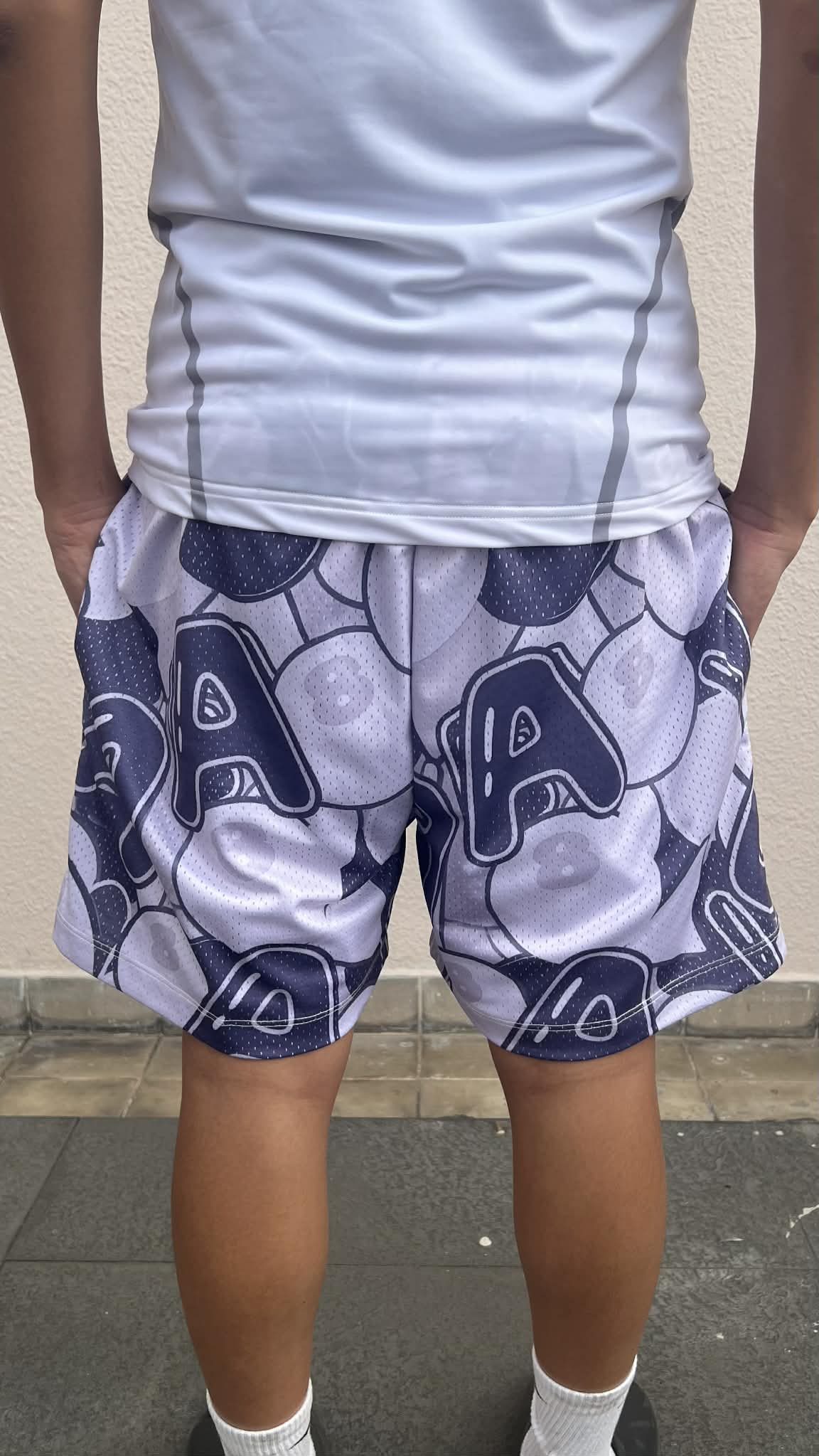 8 Ball Mesh Shorts (Gray)