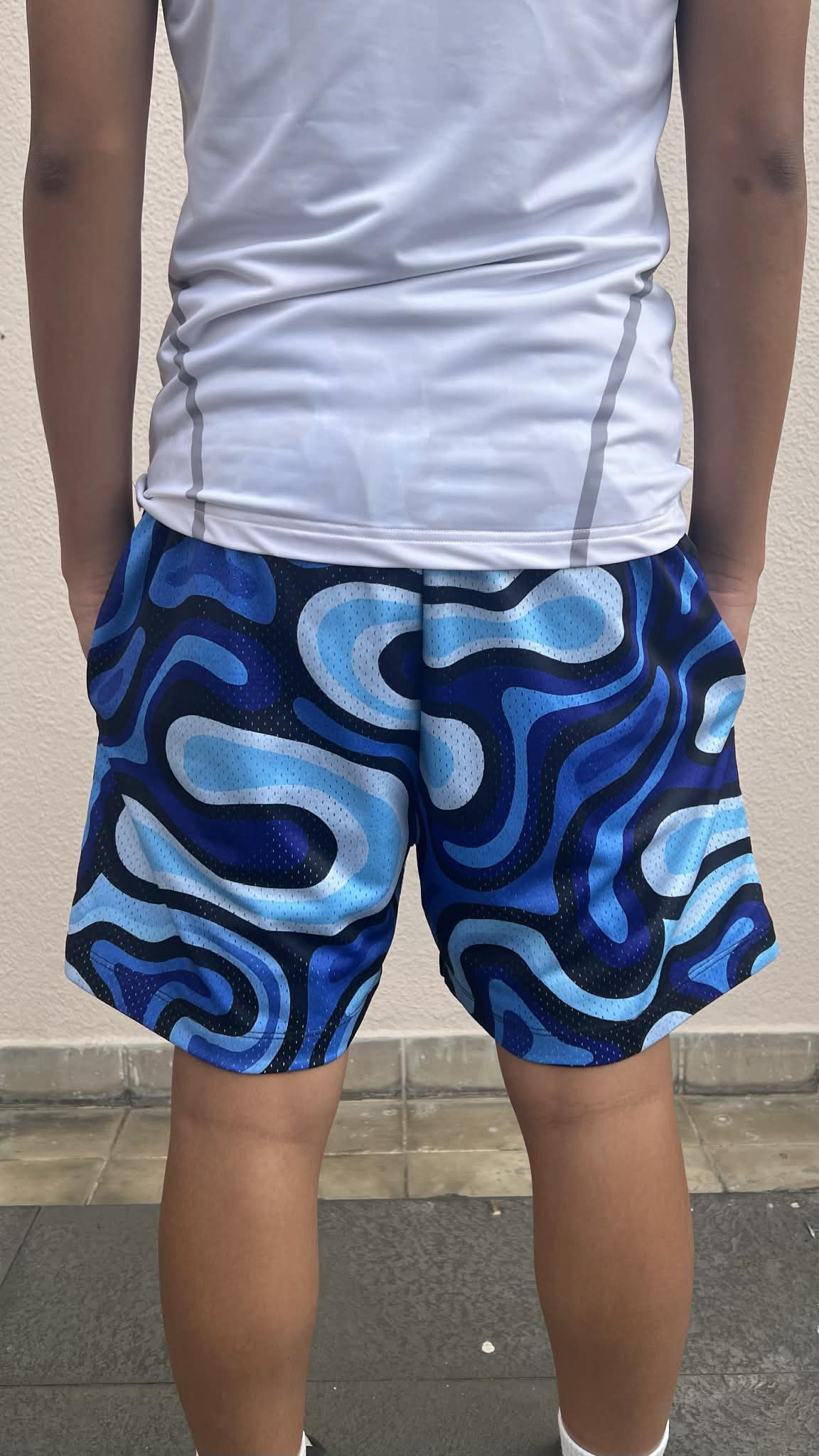 Camo Mesh Shorts (Blue)