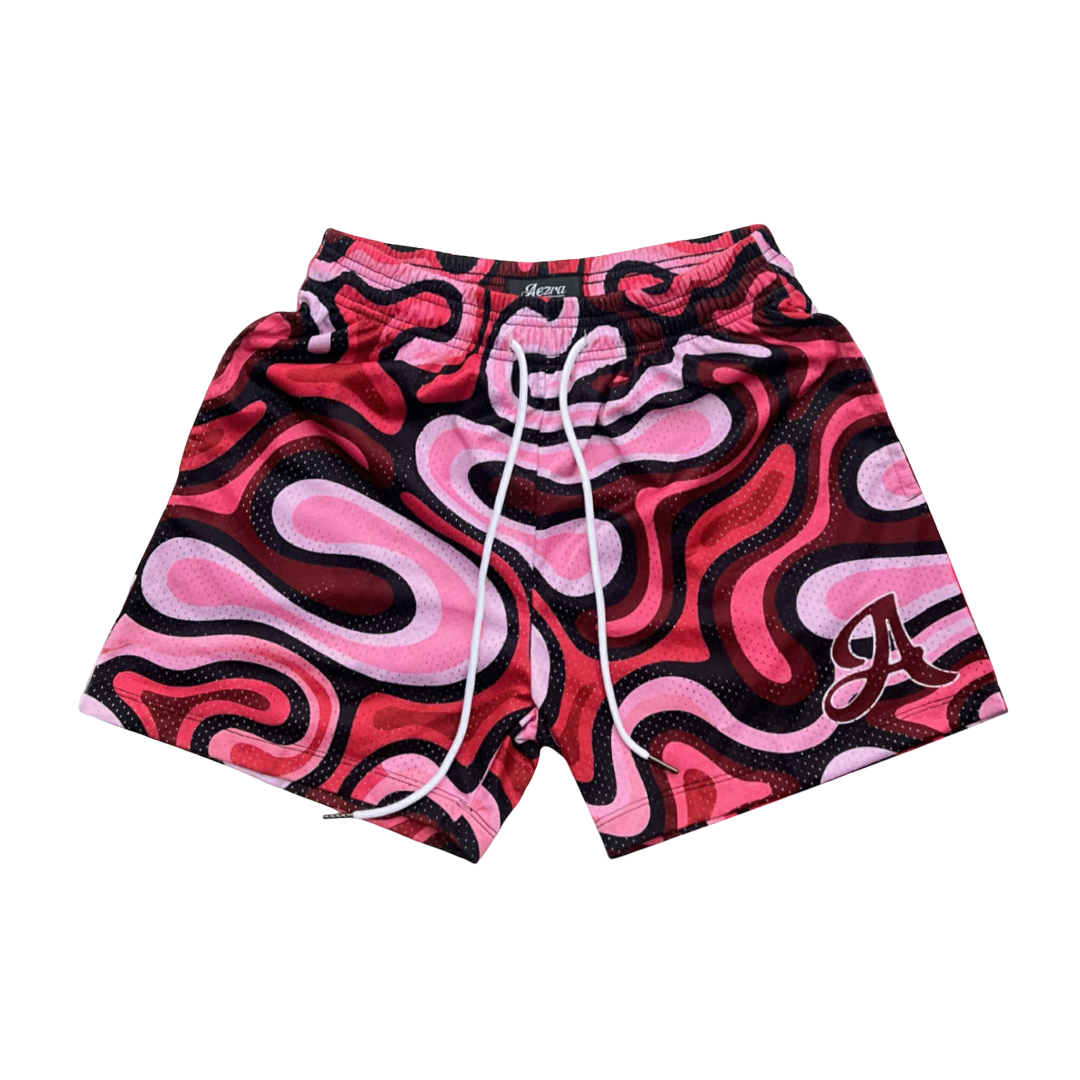 Camo Mesh Shorts (Red)