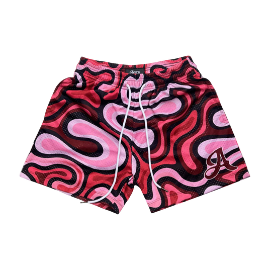 Camo Mesh Shorts (Red)