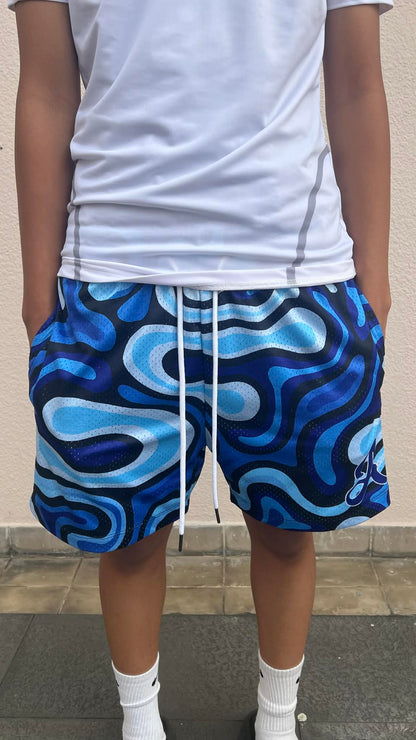 Camo Mesh Shorts (Blue)