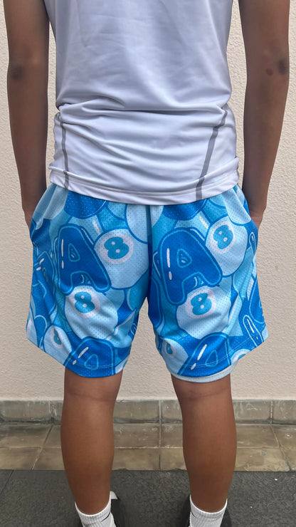 8 Ball Mesh Shorts (Blue)