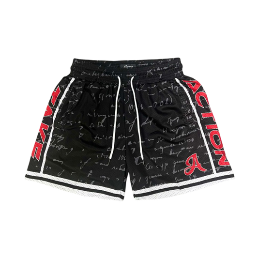 Warlord Script Mesh Shorts