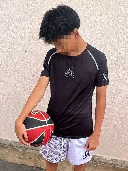 (Black) Aezra Compression Shirts