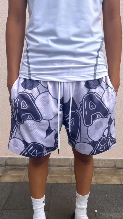 8 Ball Mesh Shorts (Gray)