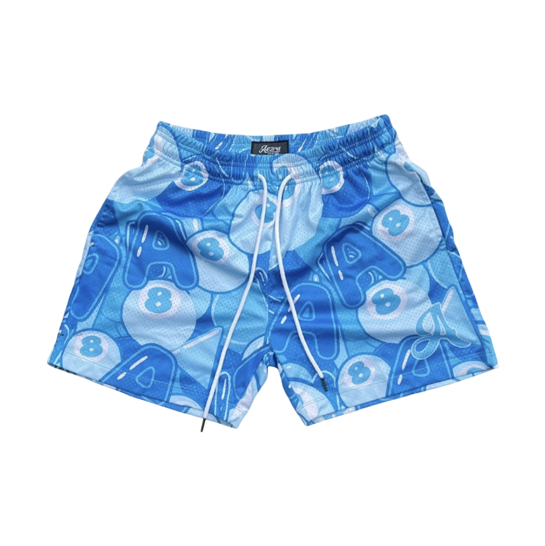8 Ball Mesh Shorts (Blue)