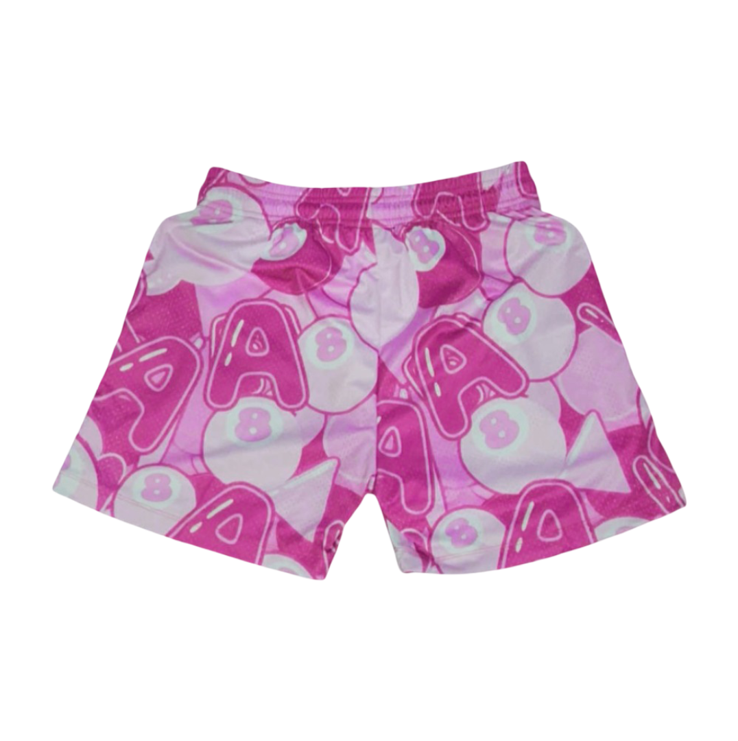 8 Ball Mesh Shorts (Pink)