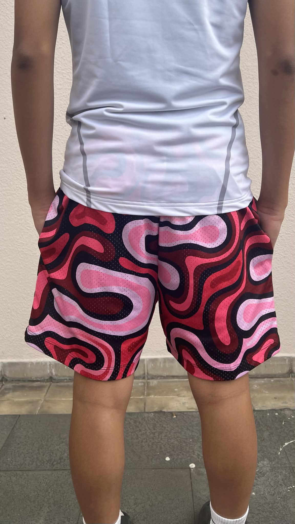 Camo Mesh Shorts (Red)