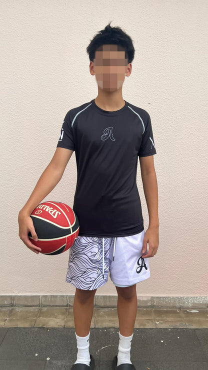 (Black) Aezra Compression Shirts